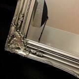 Miroir argenté baroque 74x64cm