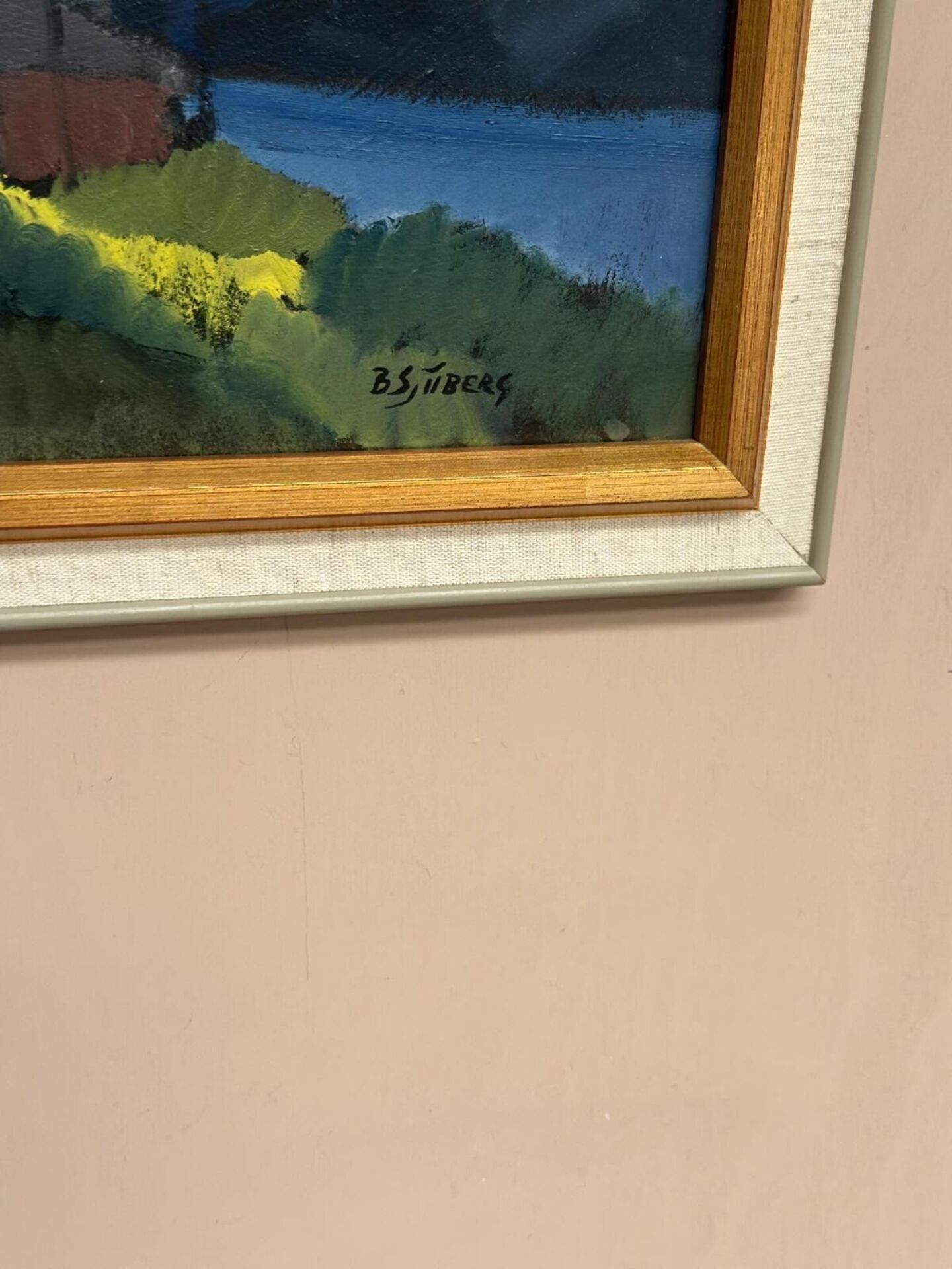 Original Swedish Oil On Panel – “Huts” By Bo Sjööberg