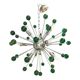 Contemporary Chandelier Green Sputnik Murano Glass Chandelier