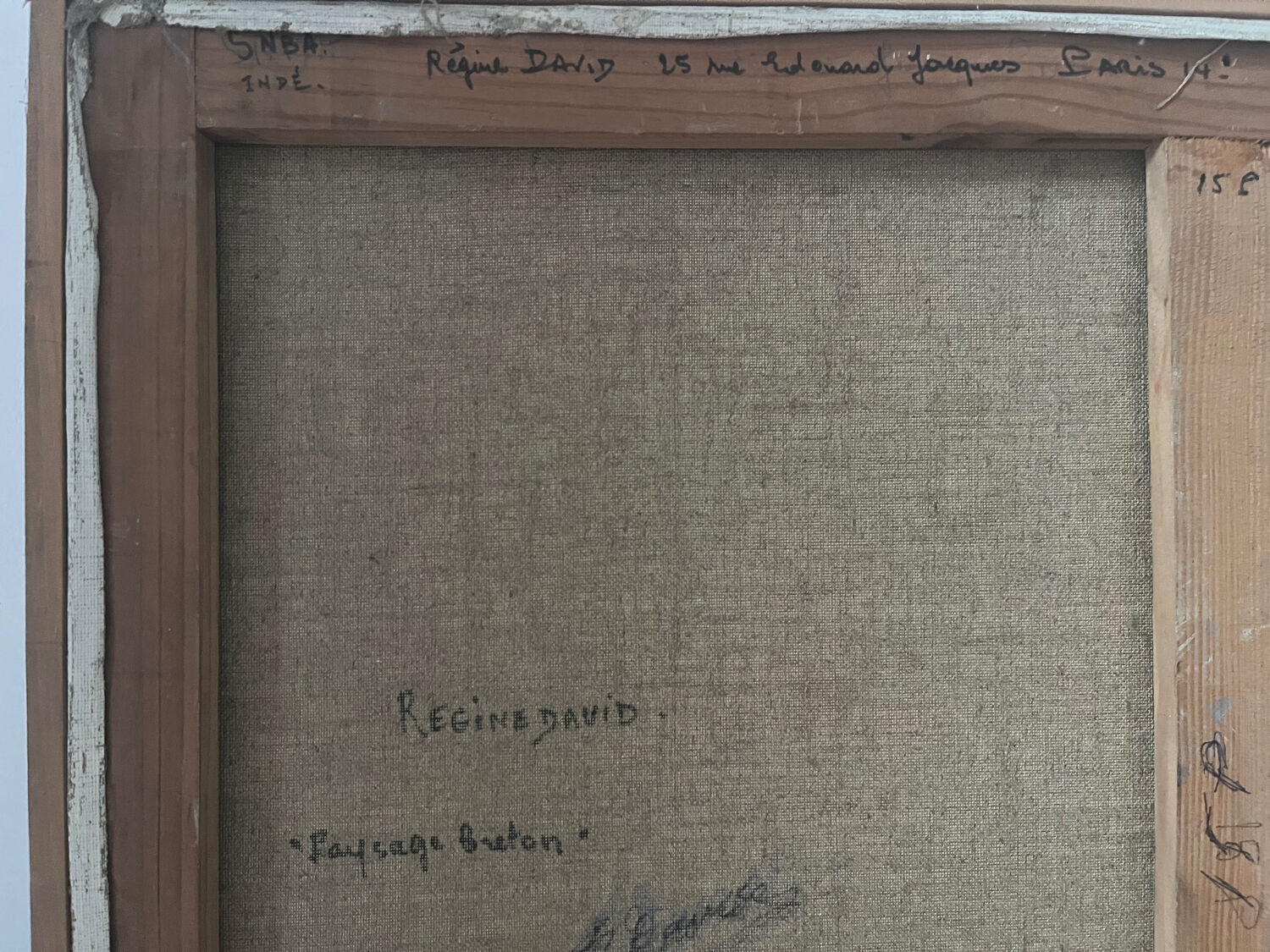 Breton Landscape, oil on canvas, signed Régine David