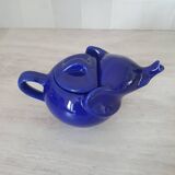 Elephant teapot by Lipton in royal blue.