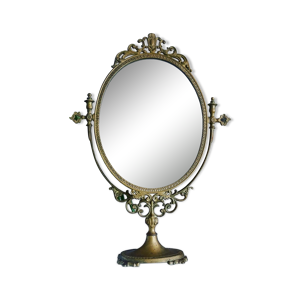 miroir de table en laiton