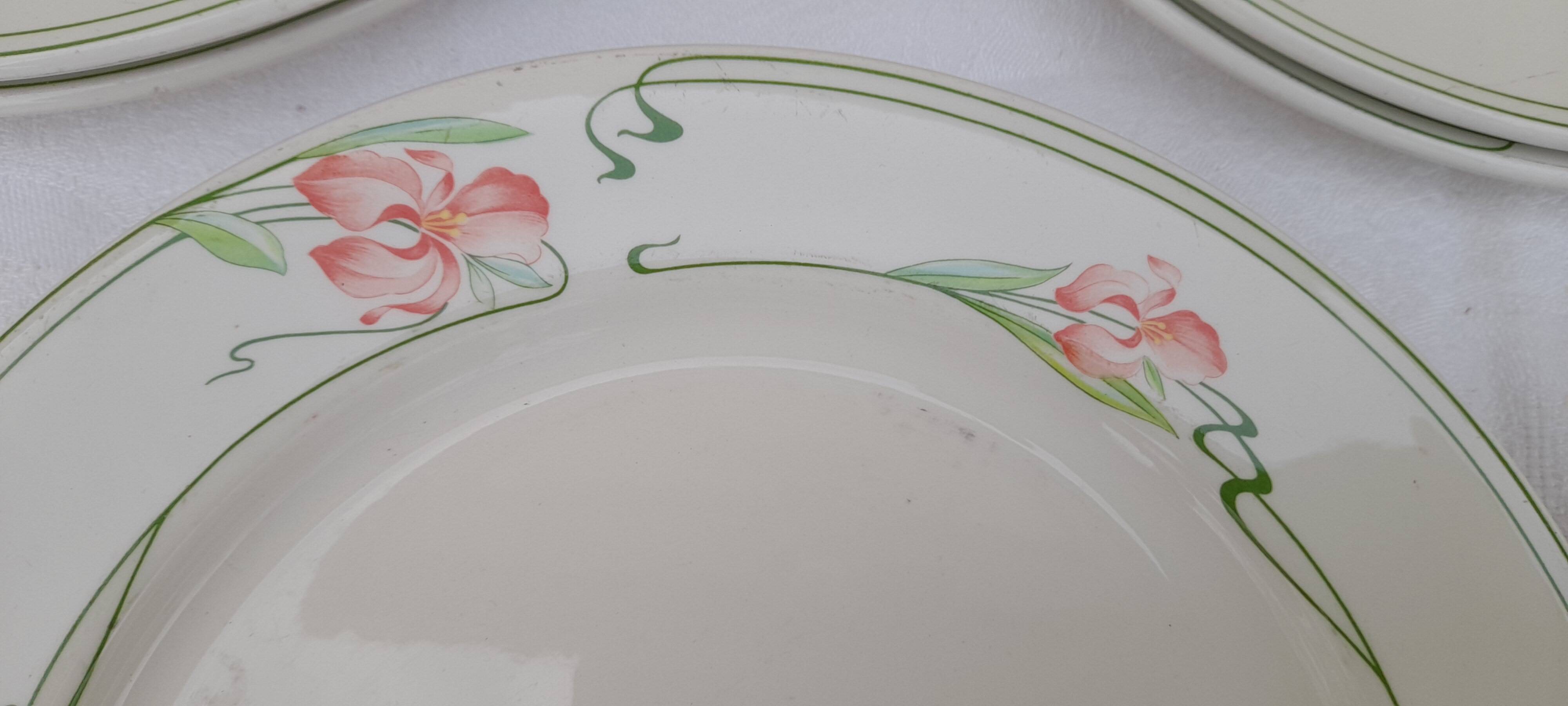 10 Villeroy & Boch vitro porcelain plates Miami model diam 23 cm