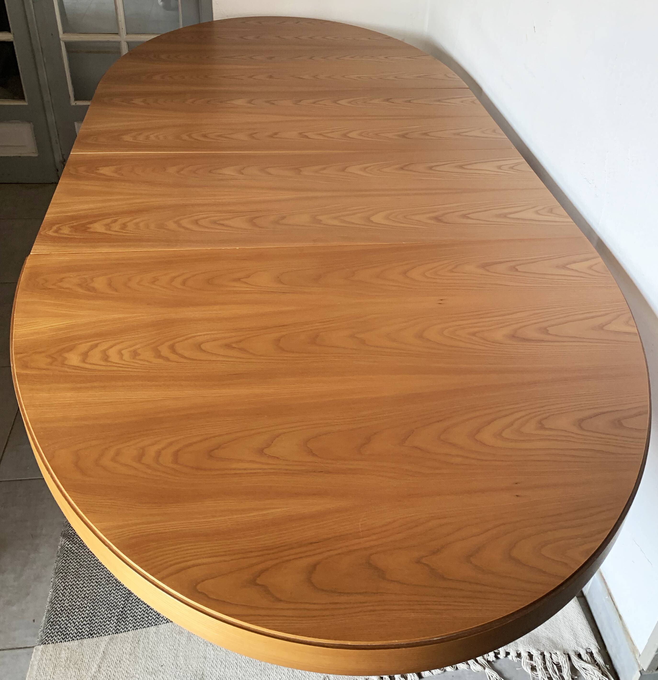 Baumann vintage 1970 oval table, stamped NF