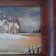 Tableau huile sur toile paysage enneigé