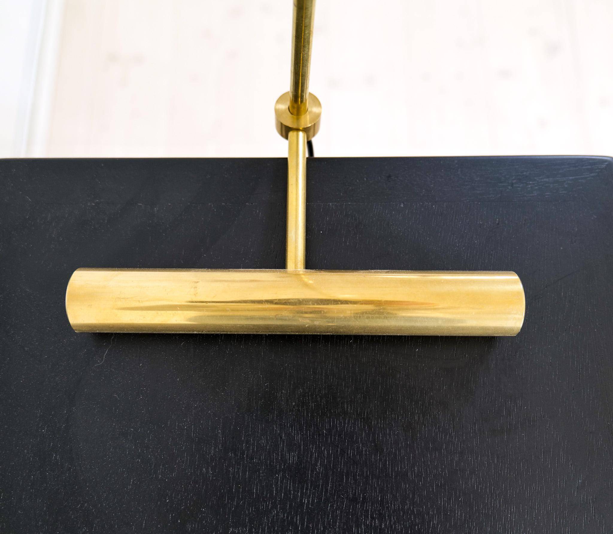 Modern Italian Table Lamp in Brass and Metal, Stilnovo Style