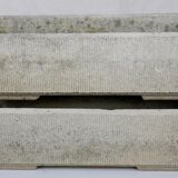 pair old gardeners reconstituted stone fluted grandon