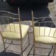 Paire de chaises  metal  vintage