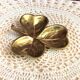 Trinket bowl decoration clover gilded bronze