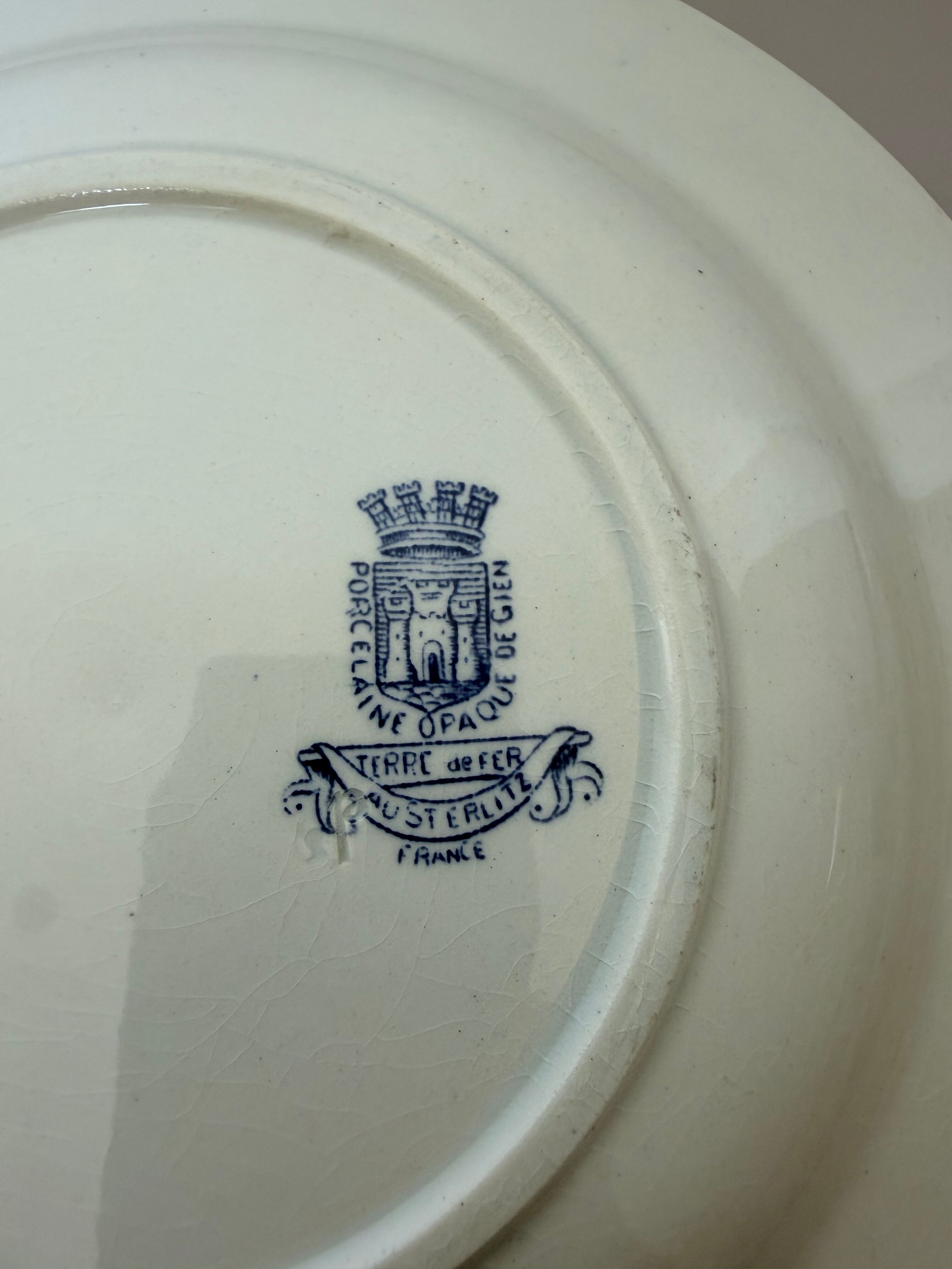 3 deep plates in ironstone Gien model Austerlitz 2106211