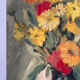 Yellow bouquet, oil on panel signed Guy de Jong.