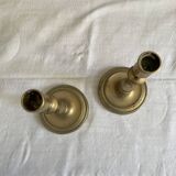 Pair of brass candle holders