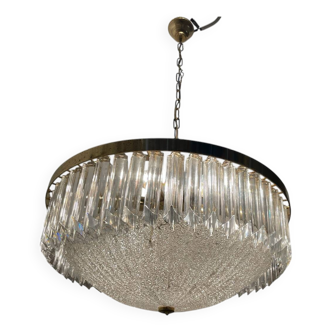 Large Murano Glass Trilobi Chandelier 1970’s