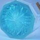 Mid Century Italy Frangar Non Flectar Whiskey Set of Blue Glasses With Ice Bucket and Fork Tongs