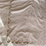 Linen tablecloth hand embroidery monogram an