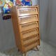 Dresser chest vintage wood and rattan of the 50 feet compass