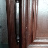 Solid oak cabinet and ironwork