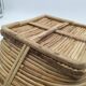 Rattan and brass basket