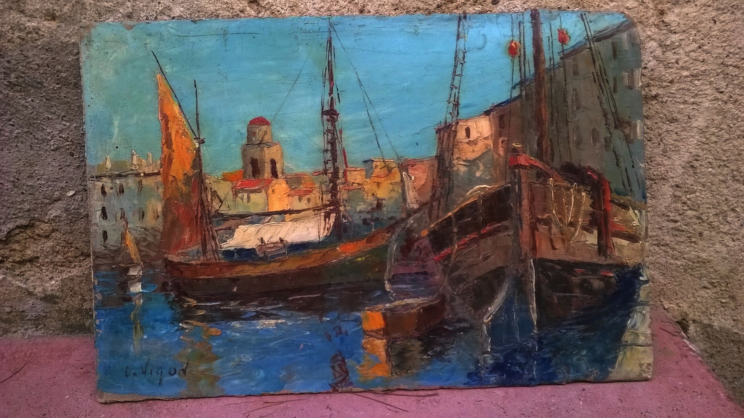 Peinture de St Tropez par Le Vigon