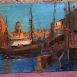 Painting of St Tropez by Le Vigon