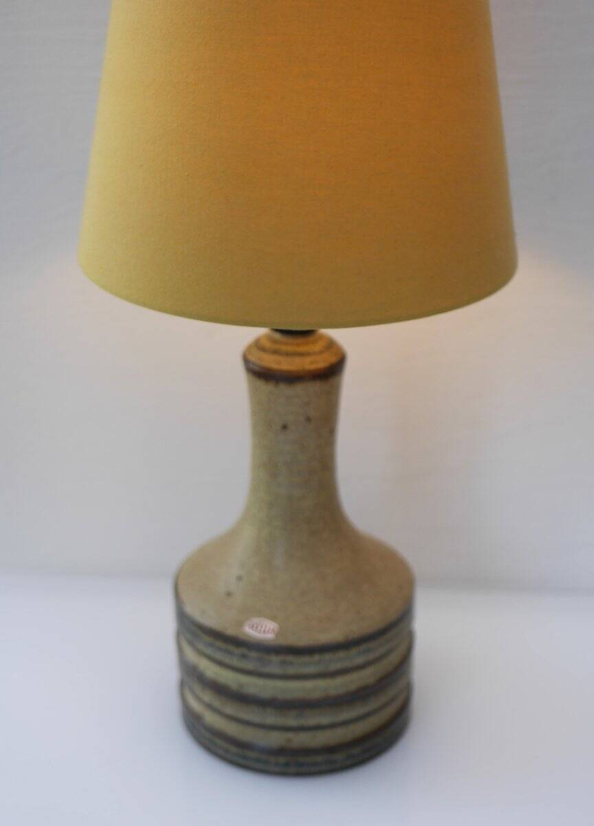 Vintage Danish stoneware pottery table lamp from Axella, 1970s