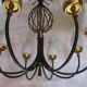 Set of 2 Italian design chandeliers in style of Stilnovo/ Arredoluce, 1950s