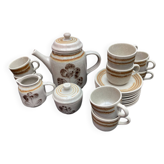 Sarreguemines stoneware coffee service, 70s-80s