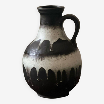 West germany ceramic carafe vase with glaze, mid century 1960