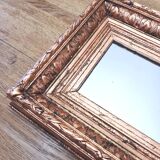 Napoleon III mirror, Wood and stucco, Gilded with copper leaf.