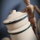 Green beige enamelled coffee maker 28