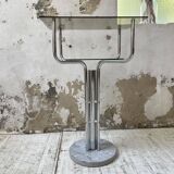 80s glass and marble console