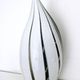 Black and White Penguin Murano Glass Table Lamp with Silver Flakes, Italy