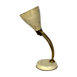 Mid-century attributed Arredoluce lacquered brass orientable table lamp from 50s