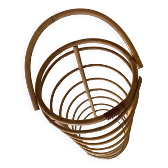 Bamboo and rattan basket