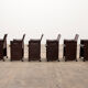 Tito Agnoli for Matteo Grassi leather dining table and six chairs