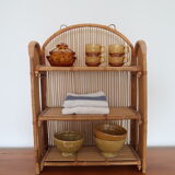 Rattan shelf