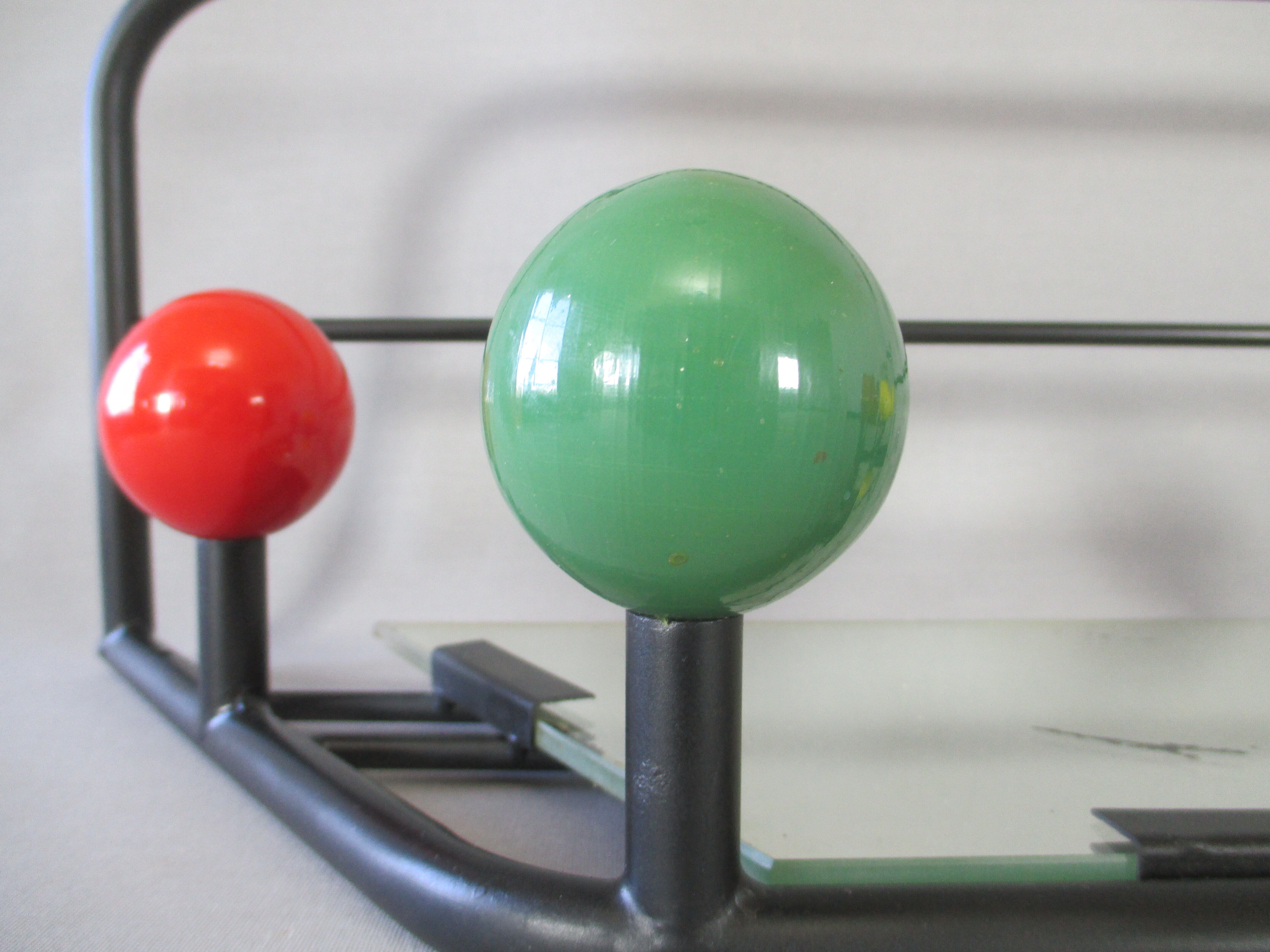 Wall coat rack with vintage balls