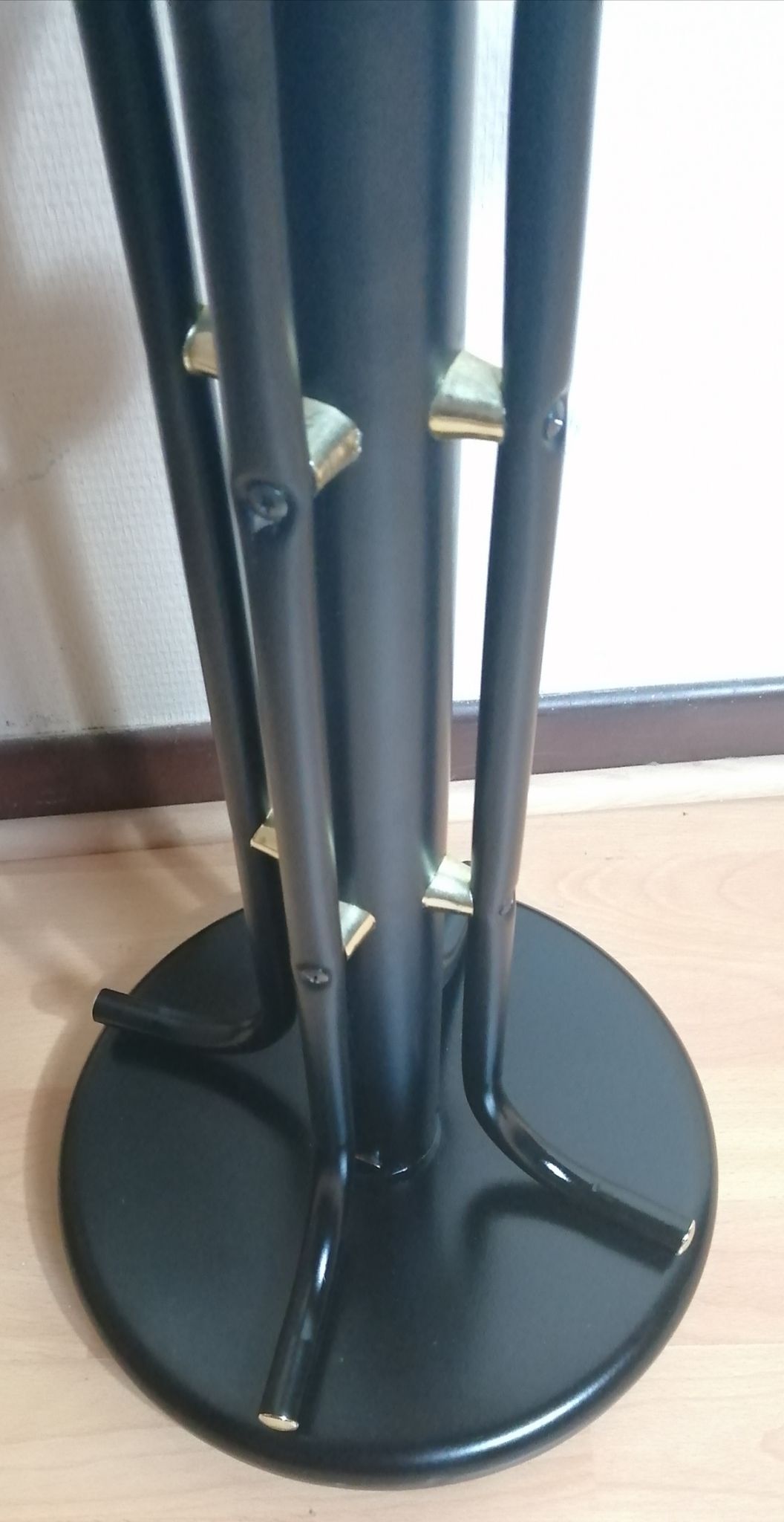 Coat rack golden parrot vintage style space age 1970