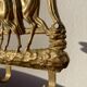 Hook for keys or tea towels in gilded brass with carved horse decoration