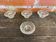 Set of 4 vintage luminarc moulded glass candle holders from the 1970s
