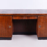 Restored art deco writing desk, Germany, 1930s, revived polish