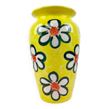Large vase decorated with flowers