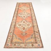 3x11 Red & Brown Persian Runner Rug, 107x336Cm