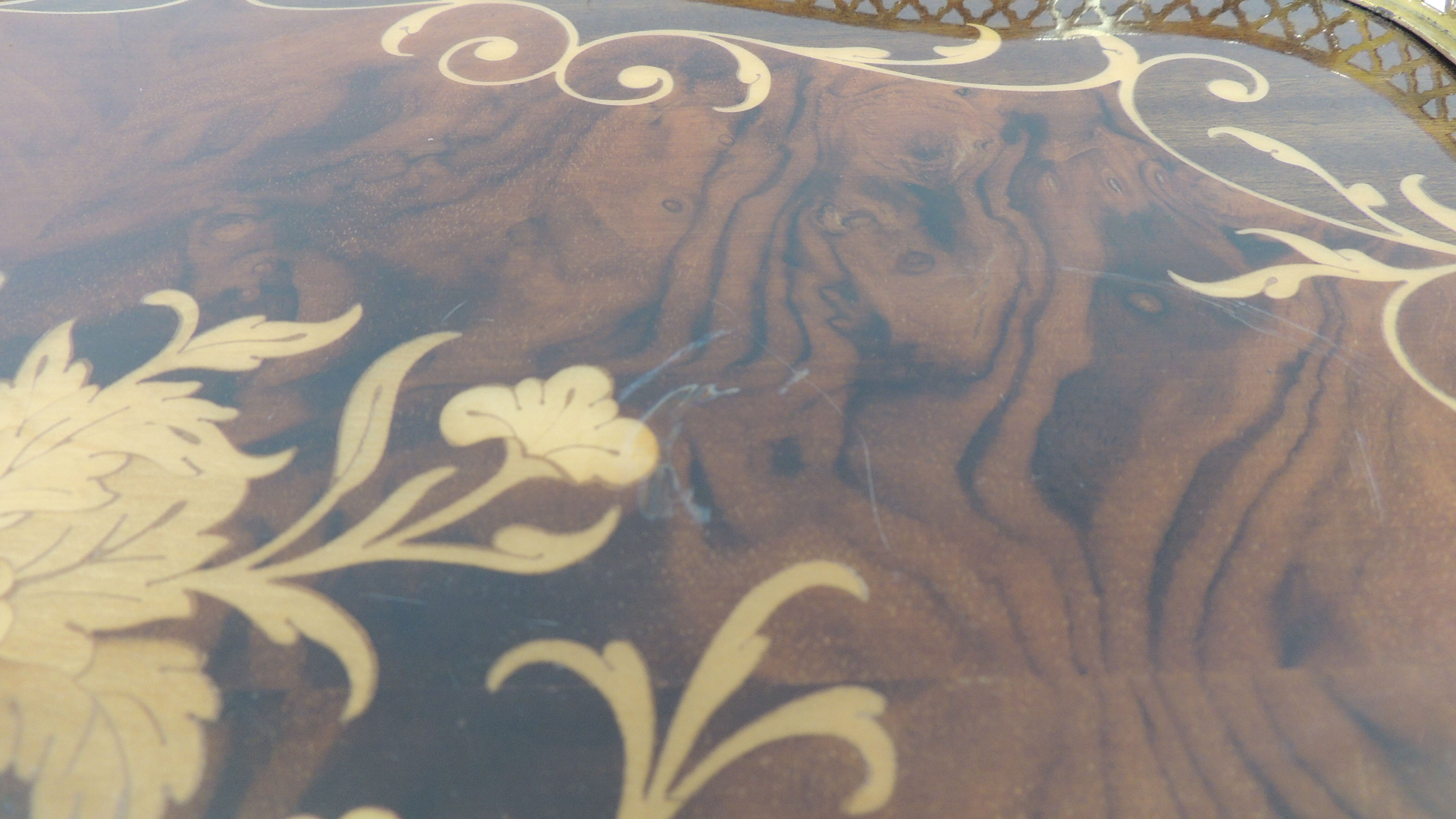 Plateau de service Italian Sorrento Novelty Inlaid Wood Works /vintage
