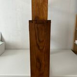 Cube oak wall shelf