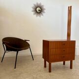 Small chest of drawers or bedside table in teak, Scandinavian design from the 70s vintage