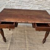 Office 2 drawers in wood acacia colonial style