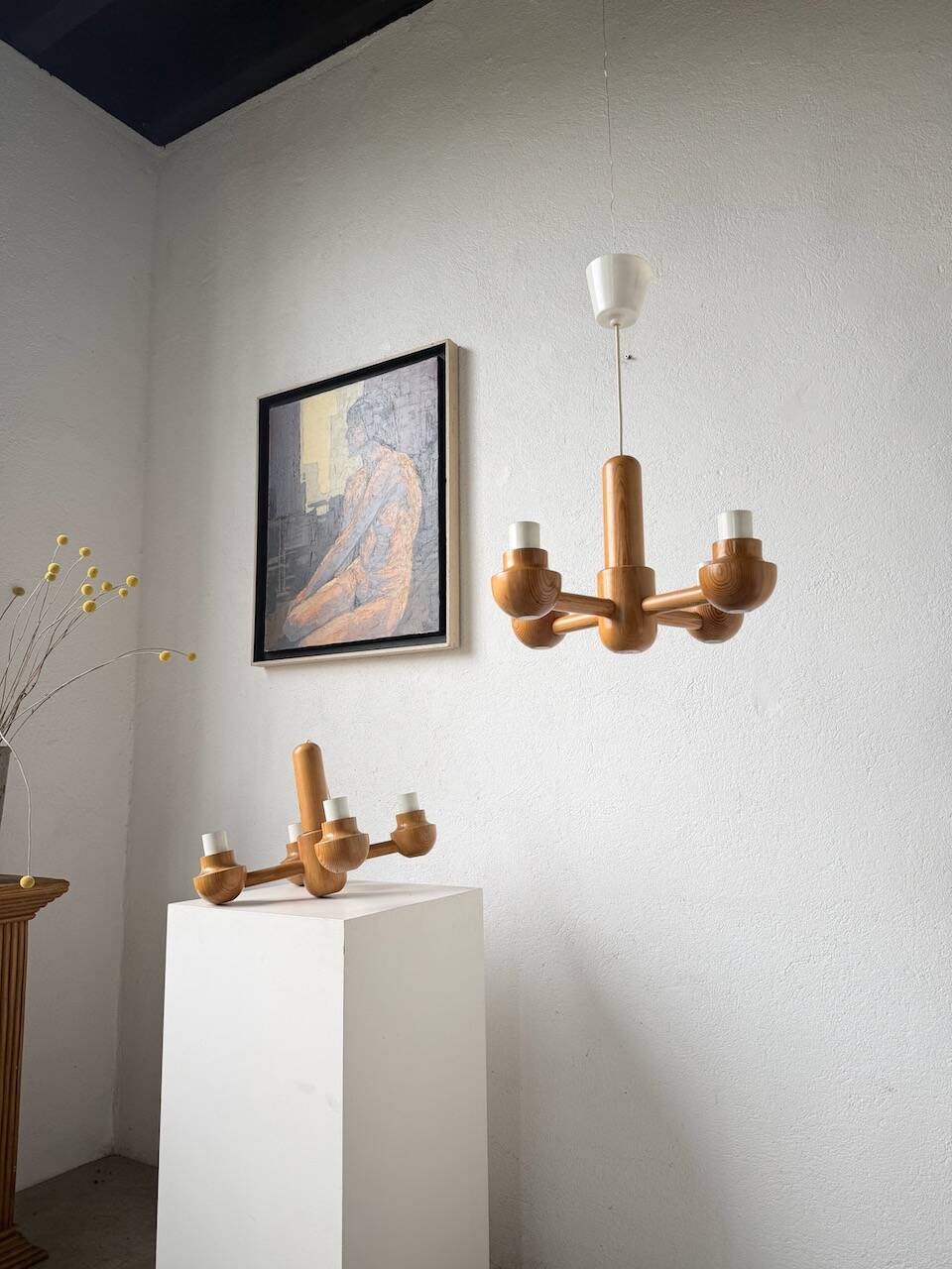 Paire de suspensions Ikea en pin 1980