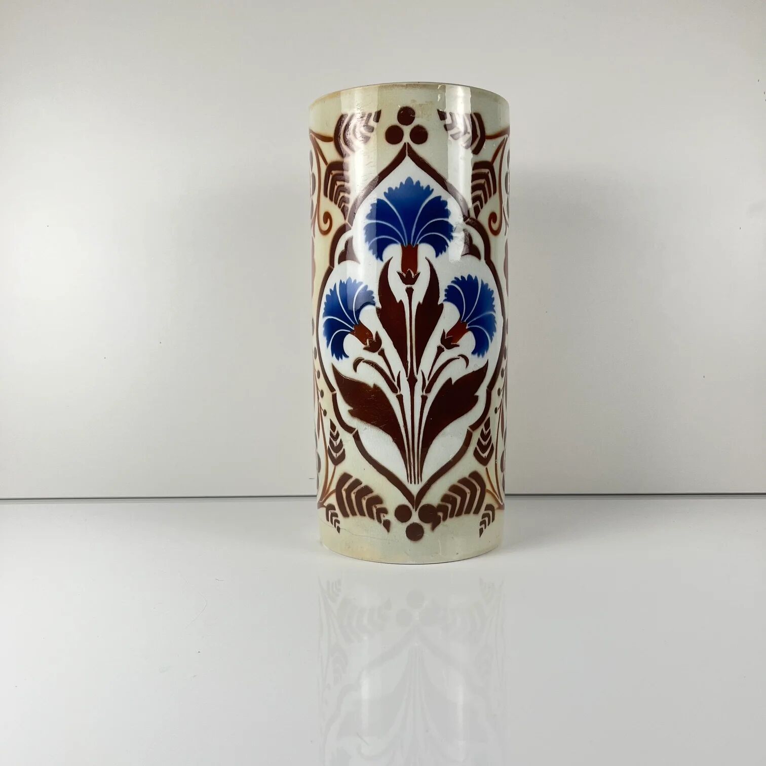 Large rolled vase "Damascus", KG Lunéville, 1910-1930