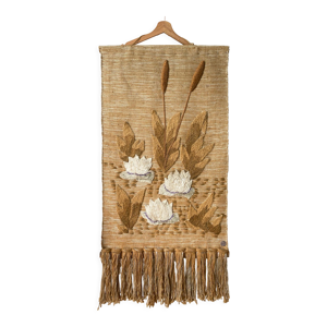 Tapisserie indienne en jute tissée